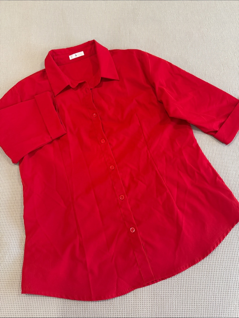 H&M Vibrant Red Button-Down Women's Shirt